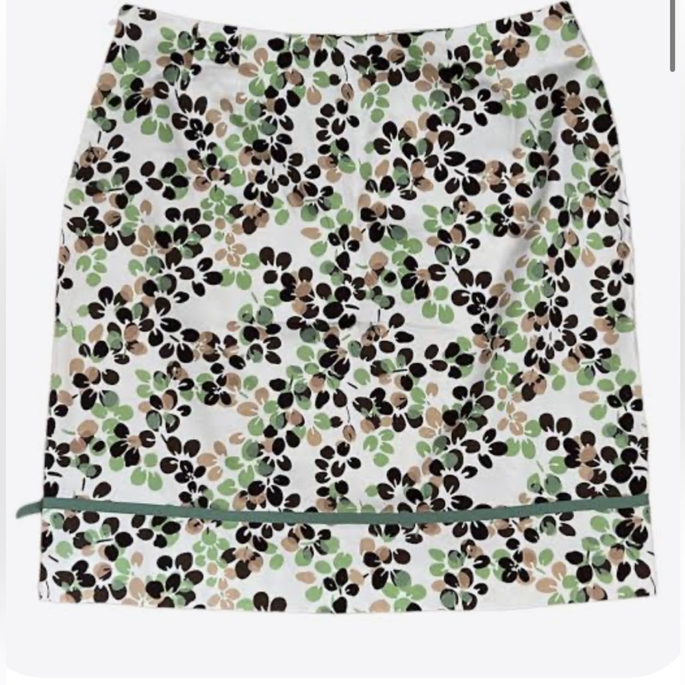 Geoffrey Beene Floral Pencil Skirt‎ - Green, Brown, Black